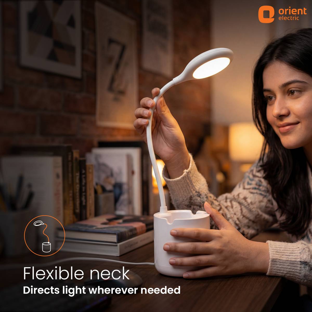 Arc Desk Lamp, Dimmable with Pen & Mobile Holder Table Lamp — photo 4