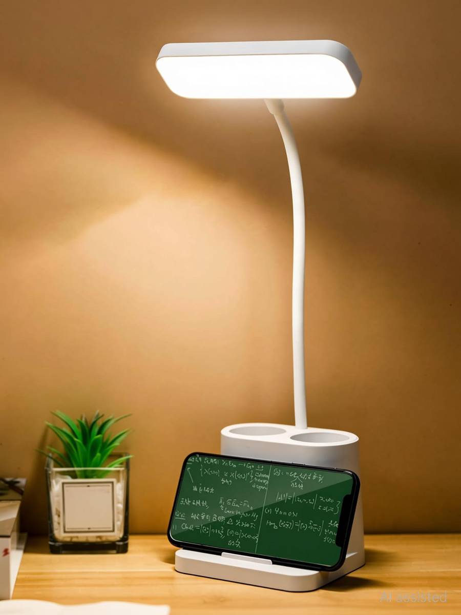 iDOLESHOP Rechargeable Study & Night Adjustable Table lamp With Mobile & Pen holder Table Lamp — photo 2