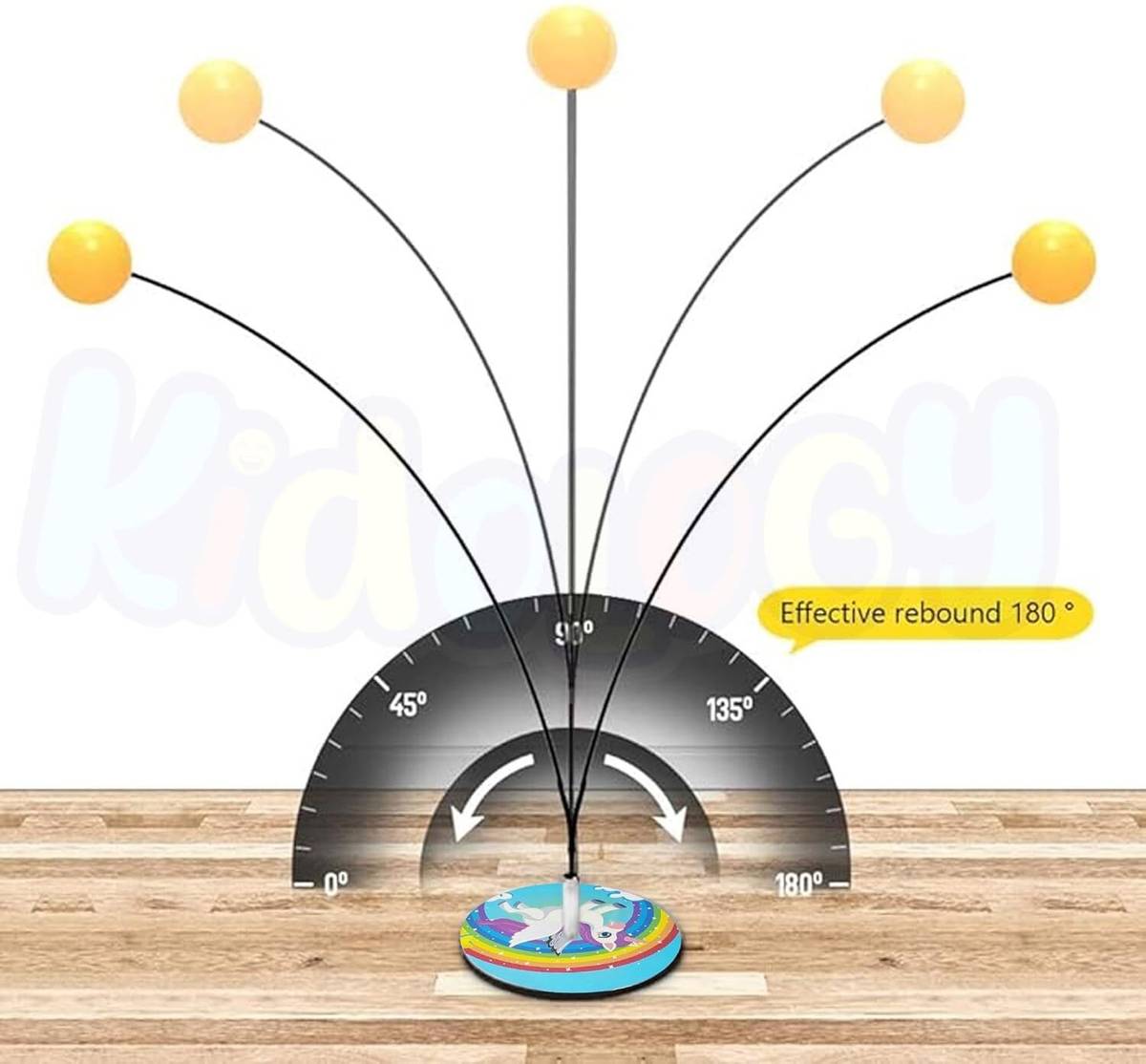 KIDOLOGY Table Tennis Trainer Set for Kids |Indoor Practice Toy with 2 Rackets & 6 Balls Table Tennis — photo 3