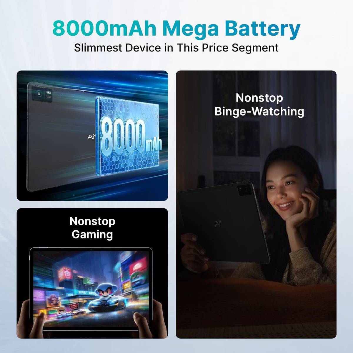 Ai+ PulseTab 6 GB RAM 128 GB ROM 10.95 inch with Wi-Fi+4G Gaming MediaTek Helio G88 Octa Core Tablet (Dark Blue) — photo 4