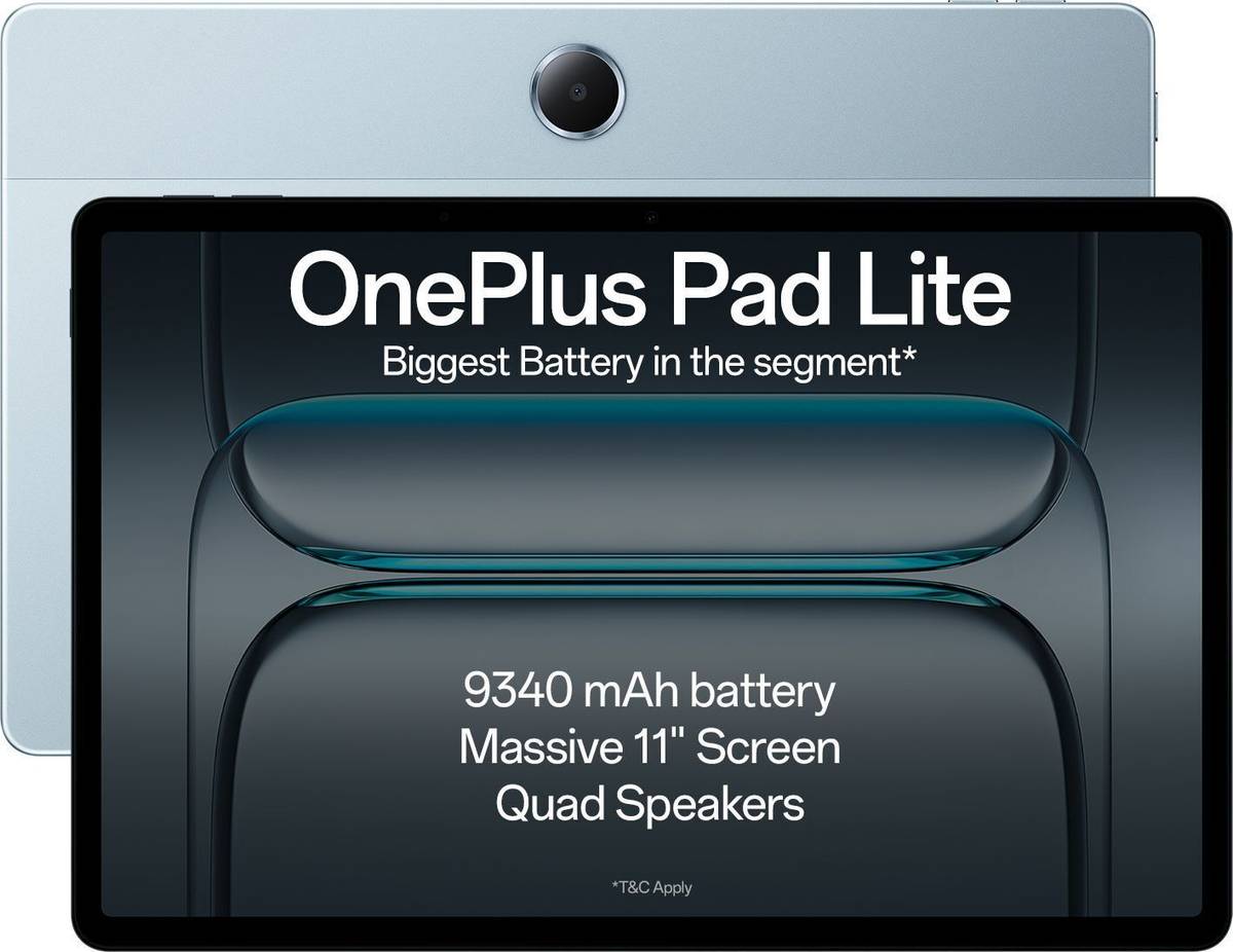 OnePlus Pad Lite 6 GB RAM 128 GB ROM 11.0 inch with Wi-Fi Only Gaming MediaTek Helio G100 Tablet (Aero Blue)