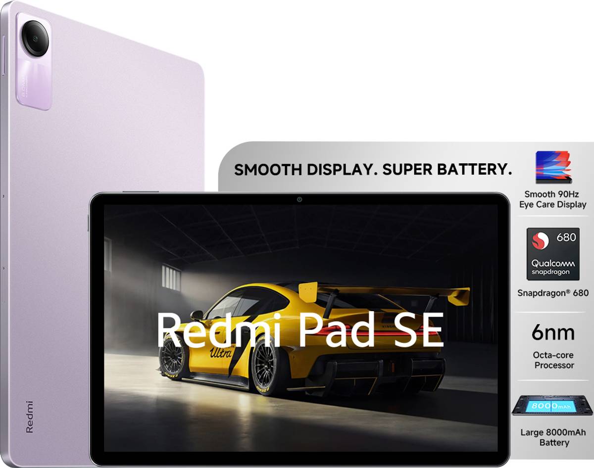 REDMI Pad SE 8 GB RAM 128 GB ROM 11.0 inch with Wi-Fi Only Qualcomm Snapdragon 680 Tablet (Lavender Purple)