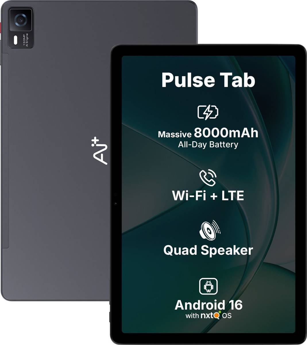 Ai+ PulseTab 6 GB RAM 128 GB ROM 10.95 inch with Wi-Fi+4G Gaming MediaTek Helio G88 Octa Core Tablet (Dark Blue)