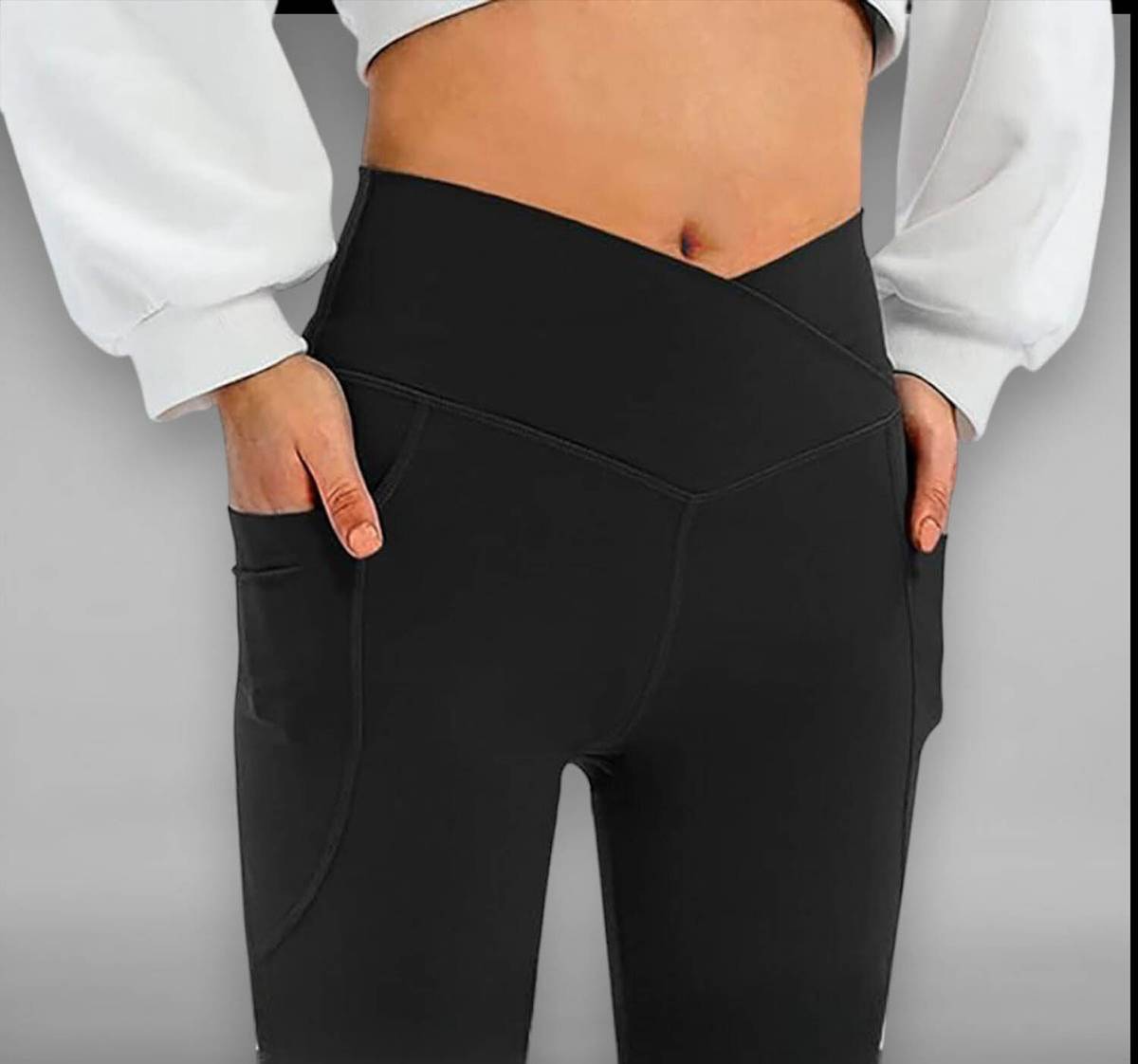 IMPERATIVE Solid Women Black Tights — photo 3