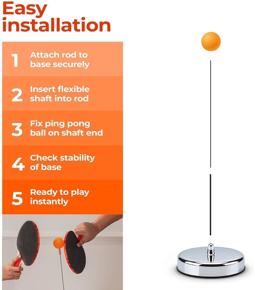 Table Tennis Trainer Indoor Outdoor Adults Teenagers Kids Toy Sports Toys Table Tennis — photo 4