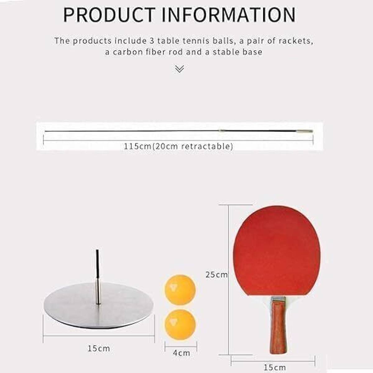 Table Tennis Trainer Indoor Outdoor Adults Teenagers Kids Toy Sports Toys Table Tennis — photo 3