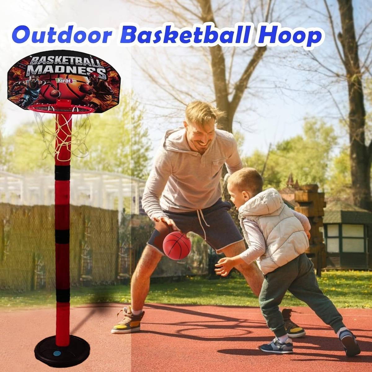 JIZUKA 2-in-1 Basketball Play Set for Kids with Magnetic Dart Game Basketball — photo 5