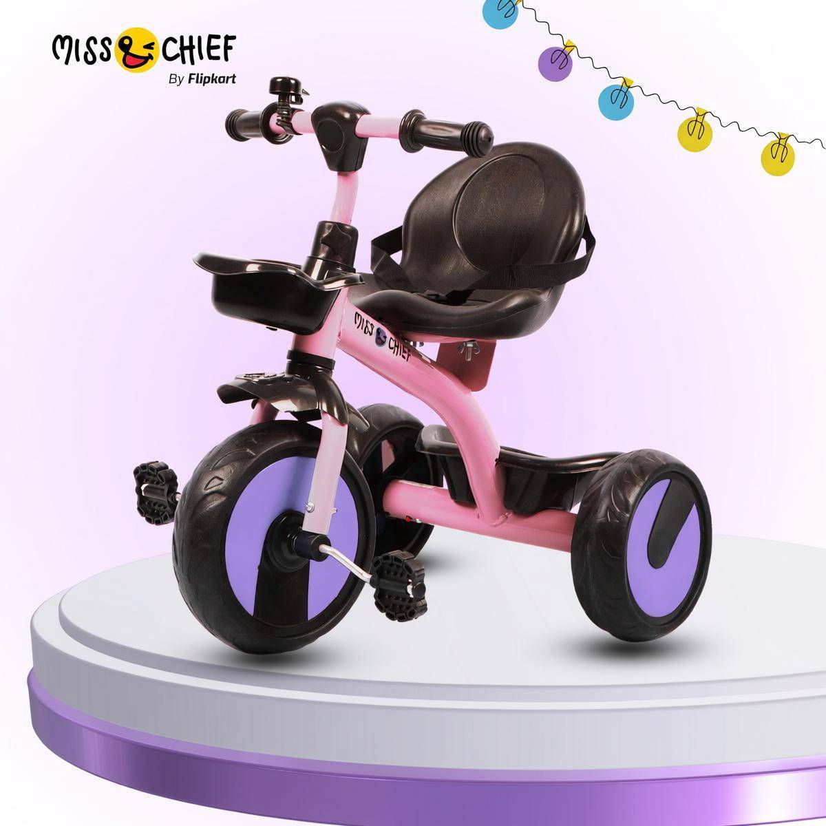 Miss & Chief Pixi Baby Tricycle Sturdy and Safe for Kids with storage baskets (Ages 2-5yrs) Tricycle