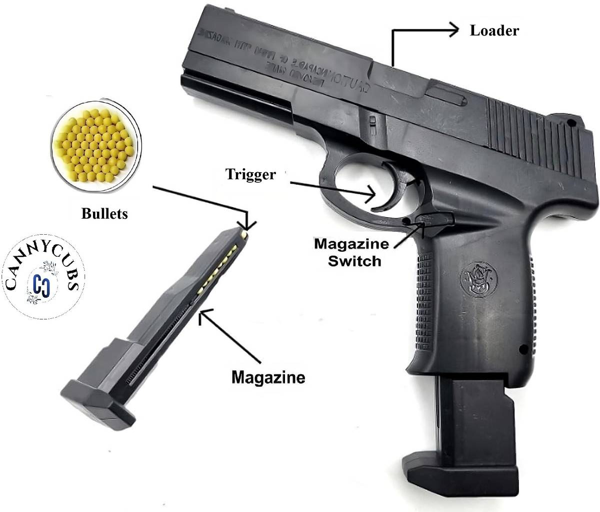 Mouser Pistol Toy Shooting Big Gun for Kids Age 12+ (with 120 Plastic Bullets) | Guns & Darts — photo 2