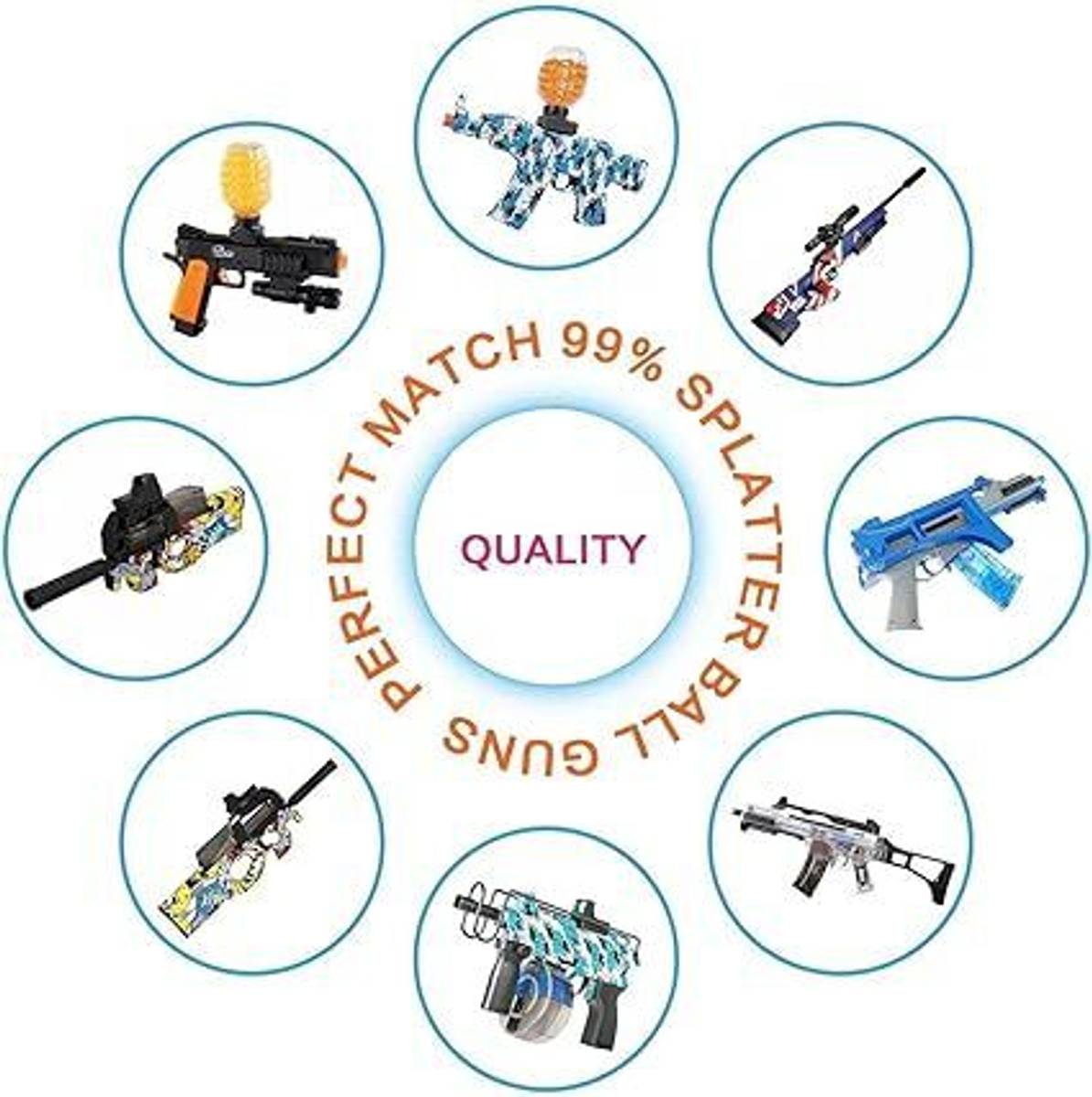 10,000 Gel Blaster Ammo Gun Refill Bullets for Kids Boys Age 5 Years Above Darts & Plastic Bullets — photo 5