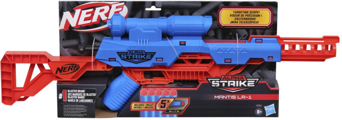 Nerf Alpha Strike Mantis LR-1 Toy Blaster with Targeting Scope, Incl. 5 Darts,for 8+ Guns & Darts — photo 5