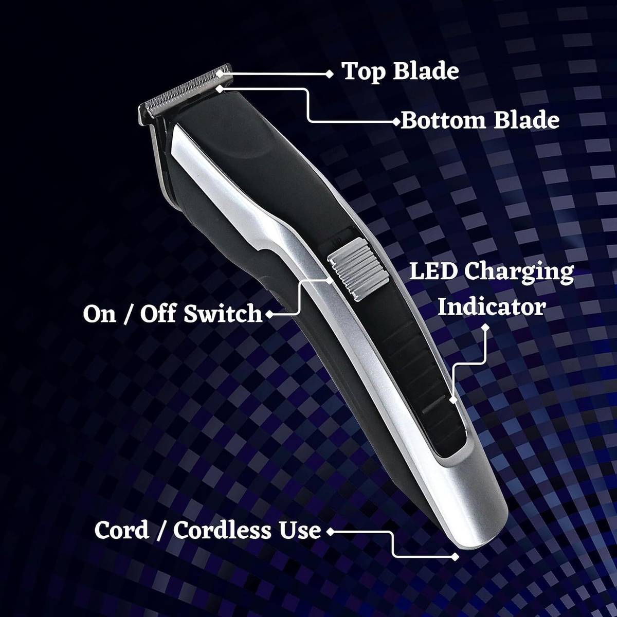 FABUNIK 538 Professional Rechargeable Hair Trimmer Electric Hair Clipper, Razor Trimmer  Shaver For Men — photo 3