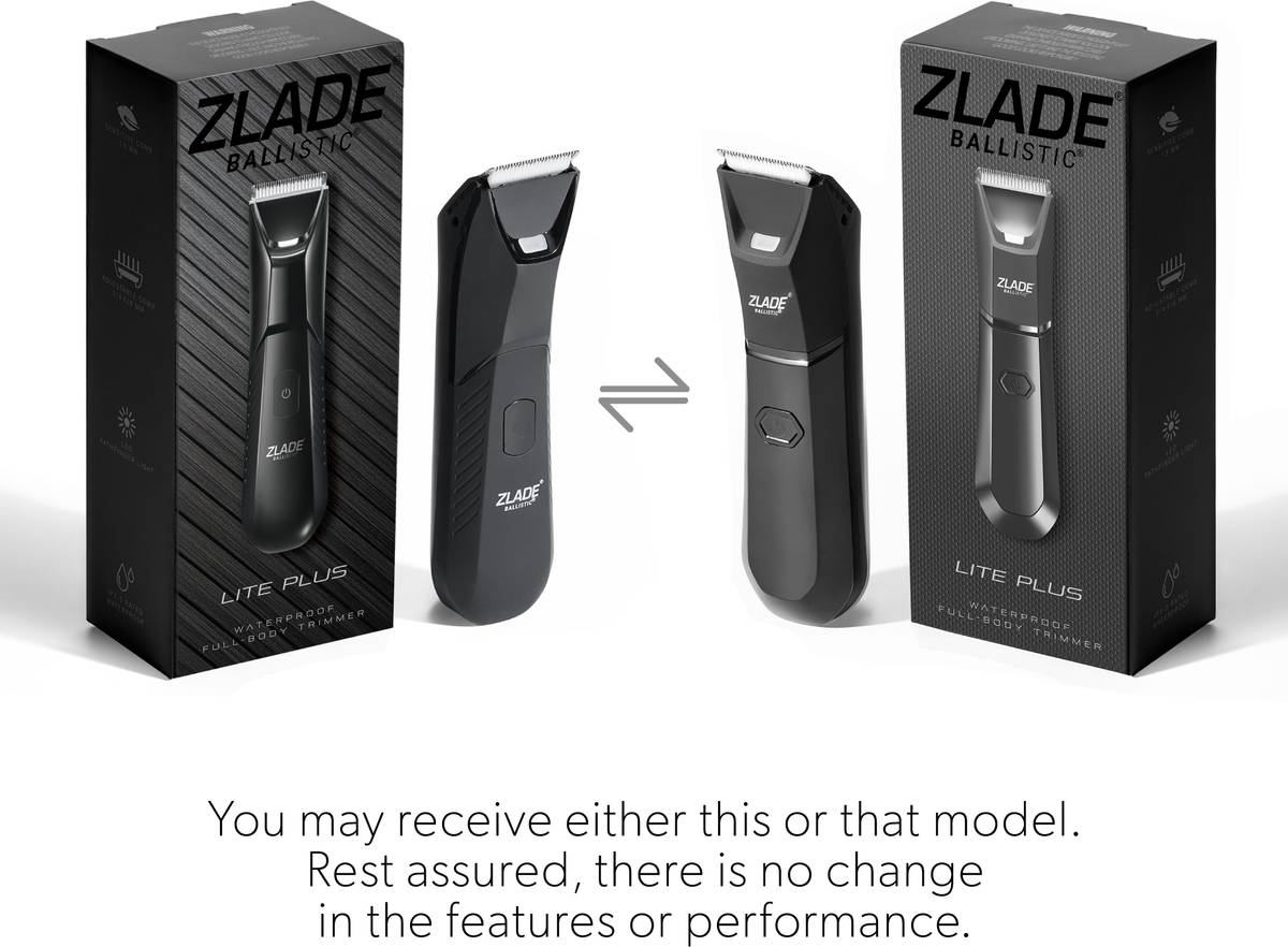 Zlade Ballistic Lite Plus | Waterproof Trimmer for Men | Safe on Sensitive Areas Fully Waterproof Body Groomer 60 min  Runtime 4 Length Settings — photo 2