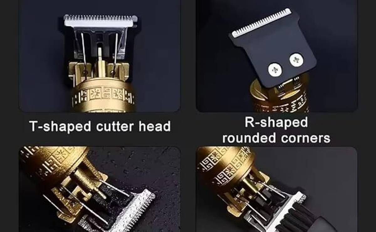 se hub Professional T9 Trimmer Gold Metal Body Cordless Beard Hair Clipper Men Trimmer 120 min  Runtime 4 Length Settings — photo 2