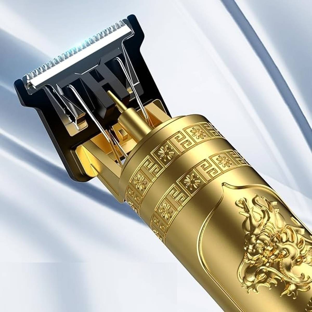 se hub Professional T9 Trimmer Gold Metal Body Cordless Beard Hair Clipper Men Trimmer 120 min  Runtime 4 Length Settings