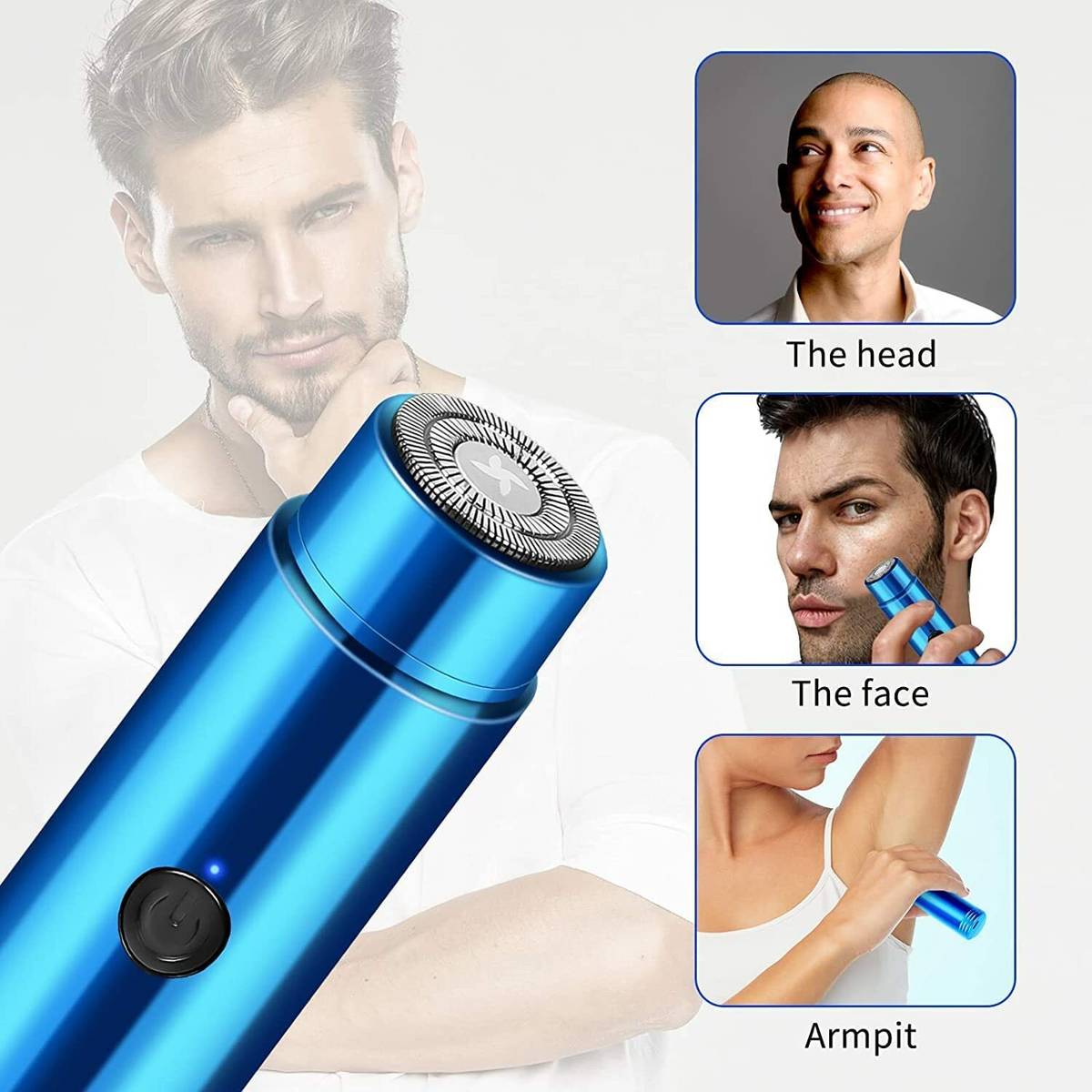 Mini Portable Pocket Size Electric Razor and USB Rechargeable  Shaver For Men