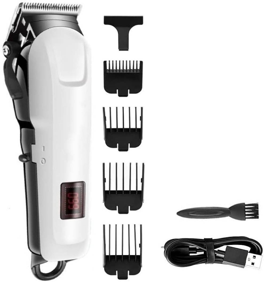 Zeno volt Rechargeable Hair Clipper Razor Lcd Display Cordless Electric Shaver Beard Trimmer 240 min  Runtime 4 Length Settings