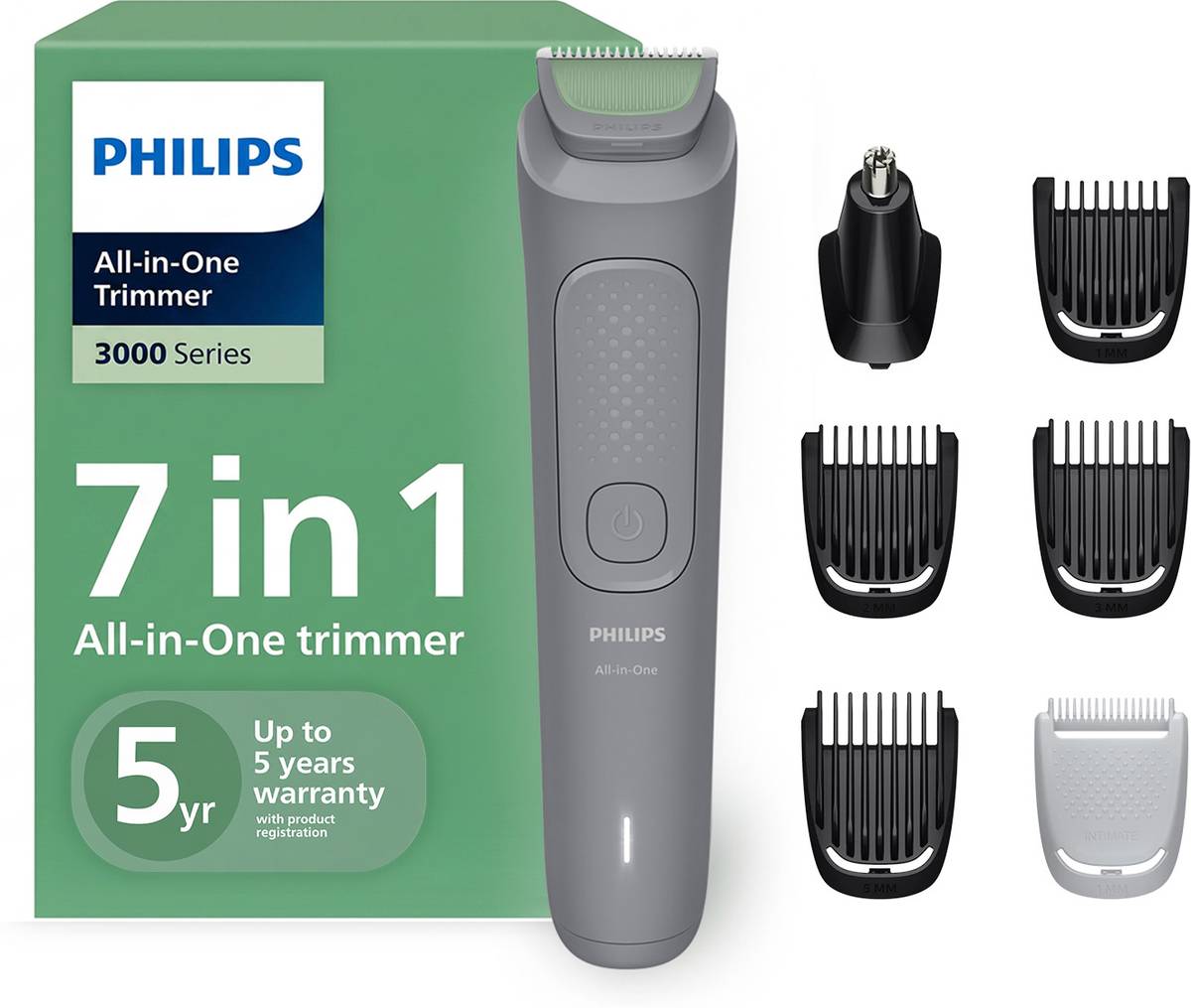 PHILIPS MG3911/15 Fully Waterproof Trimmer 60 min  Runtime 5 Length Settings