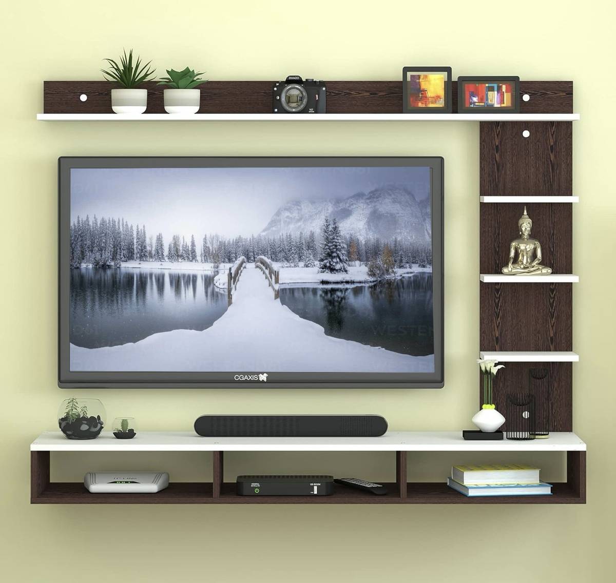 DIVINEDEEP TV ENTERTAINMENT UNIT Engineered Wood TV Entertainment Unit