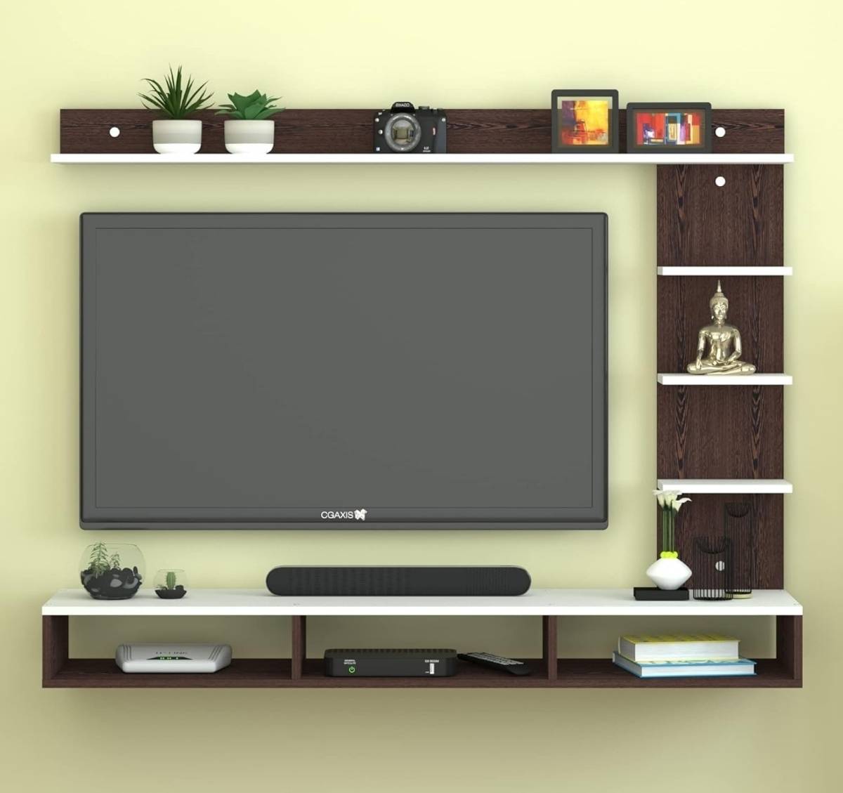 MULTYBUY Solid Wood TV Entertainment Unit