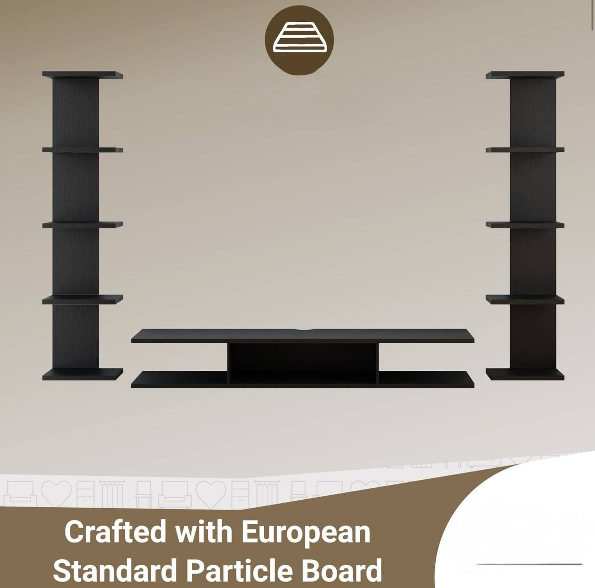 MD Furniturs Tv Cabinet 55 Inch Engineered Wood TV Entertainment Unit — photo 2