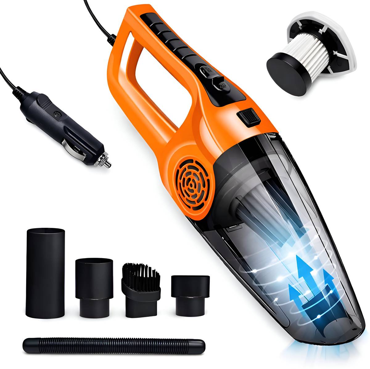 ANIRUDHA Powerful ProPlus High Suction Power Portable Multipurpose Interior Cleaning Unit Car Vacuum Cleaner with 2 in 1 Mopping and Vacuum, Anti-Bacterial Cleaning