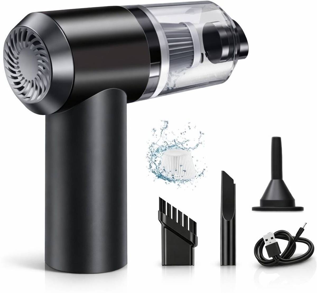 MIRAJ Professional 3 in 1 Car Vacuum Car Vacuum Cleaner with Reusable Dust Bag
