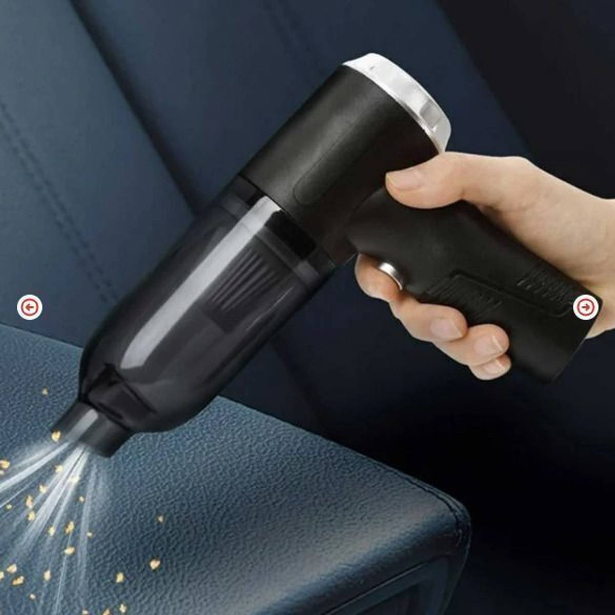 MIRAJ 3-in-1 Mini Cordless Handheld Vacuum Cleaner for Wet & Dry Cleaning VC56 Car Vacuum Cleaner with Reusable Dust Bag (Google Assistant)