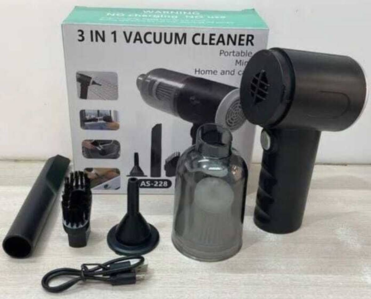 Dson Mart Advanced Rechargeable Car Mini Vacuum Cleaner Car Vacuum Cleaner with Anti-Bacterial Cleaning, Reusable Dust Bag