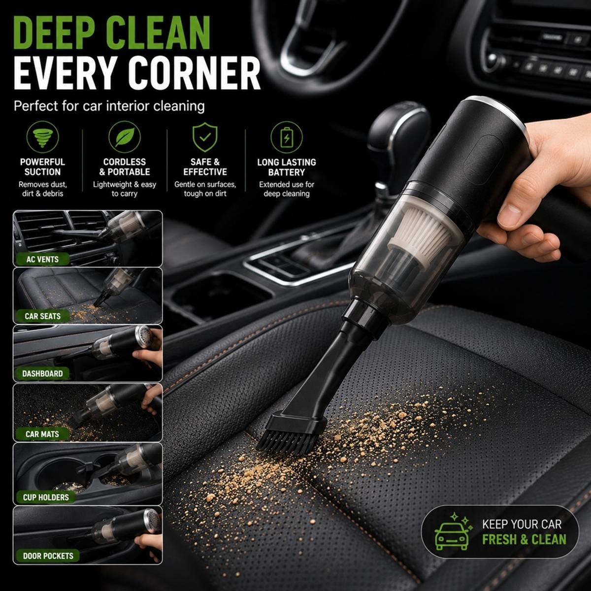RUTPI VARIABLES RUTPI-3IN1-VACUUM-CLEANER Car Vacuum Cleaner with 2 in 1 Mopping and Vacuum — photo 5