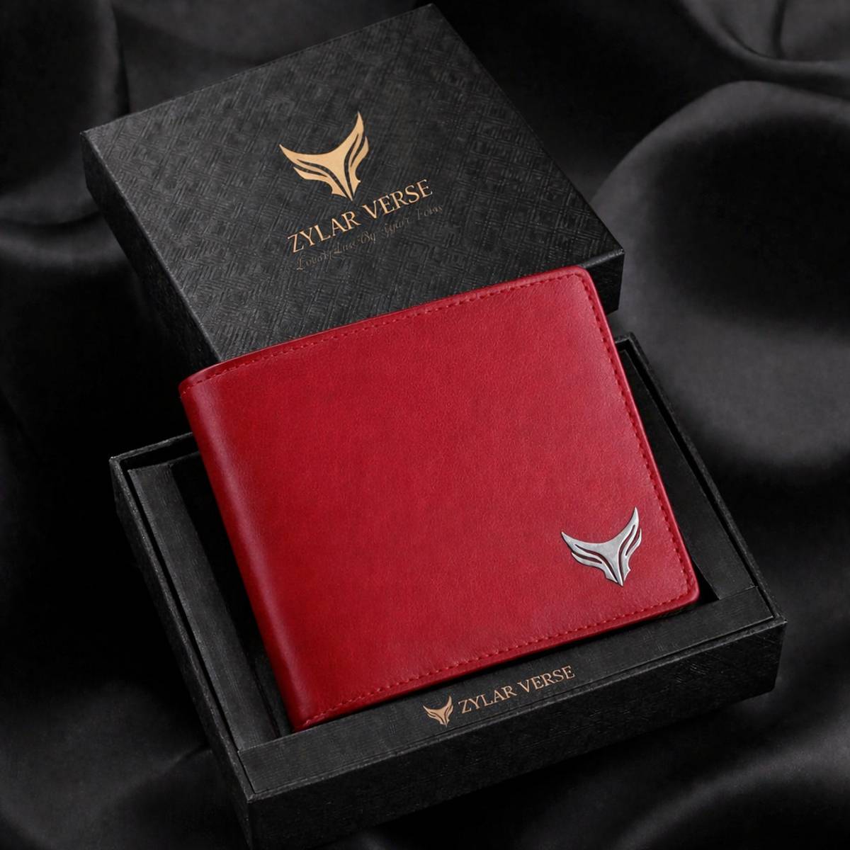 ZYLAR VERSE Men Casual, Ethnic, Evening/Party, Formal, Travel, Trendy Red Genuine Leather Wallet