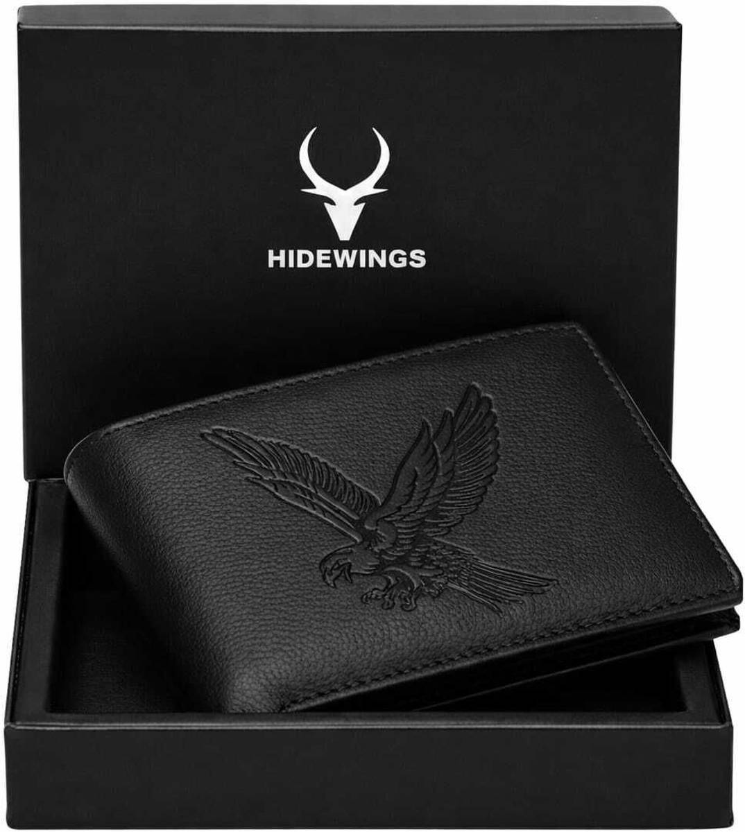 HIDEWINGS Men Casual, Ethnic, Evening/Party, Formal, Formal, Trendy Black Genuine Leather Wallet
