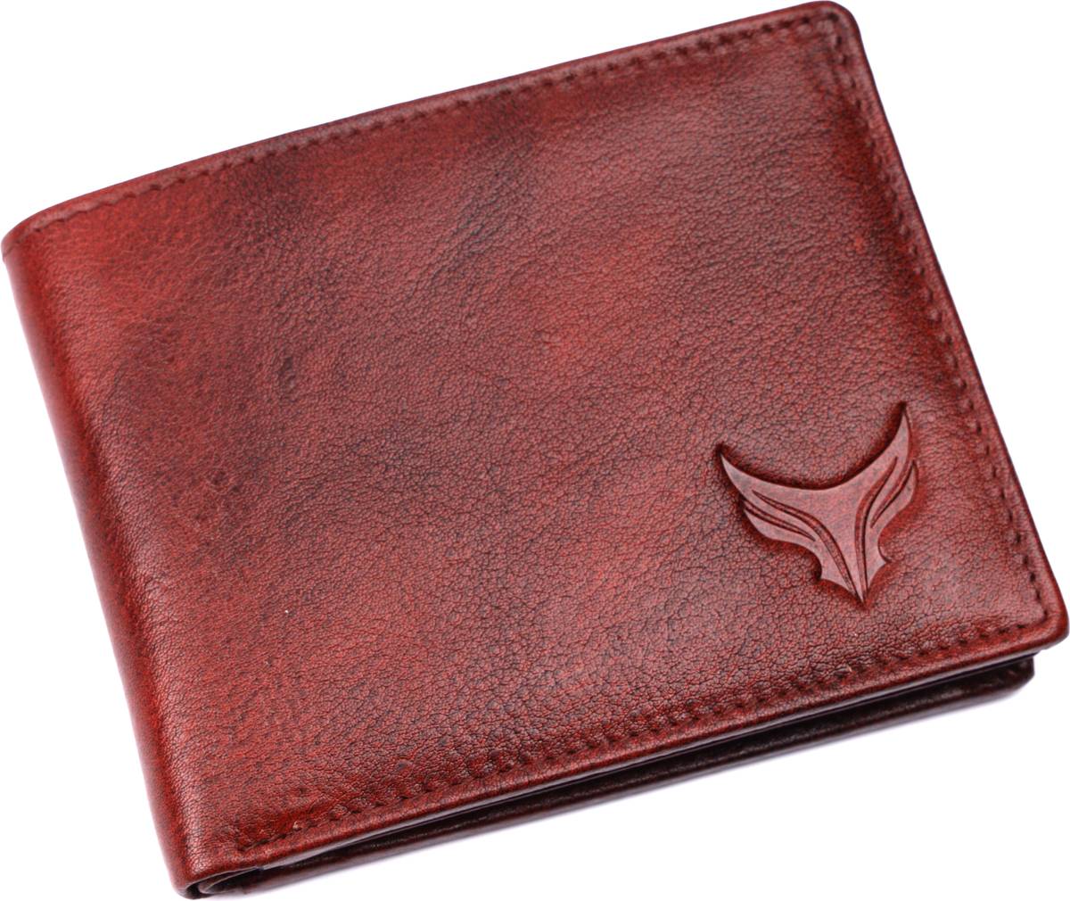 ZYLAR VERSE Men Casual, Ethnic, Evening/Party, Formal, Travel, Trendy Red Genuine Leather Wallet — photo 4