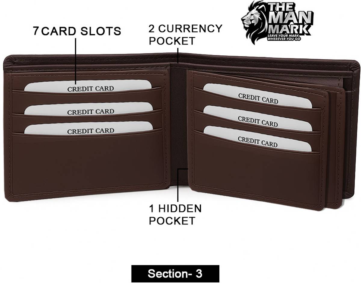 The Man Mark Men Casual, Formal Brown Genuine Leather Wallet — photo 4