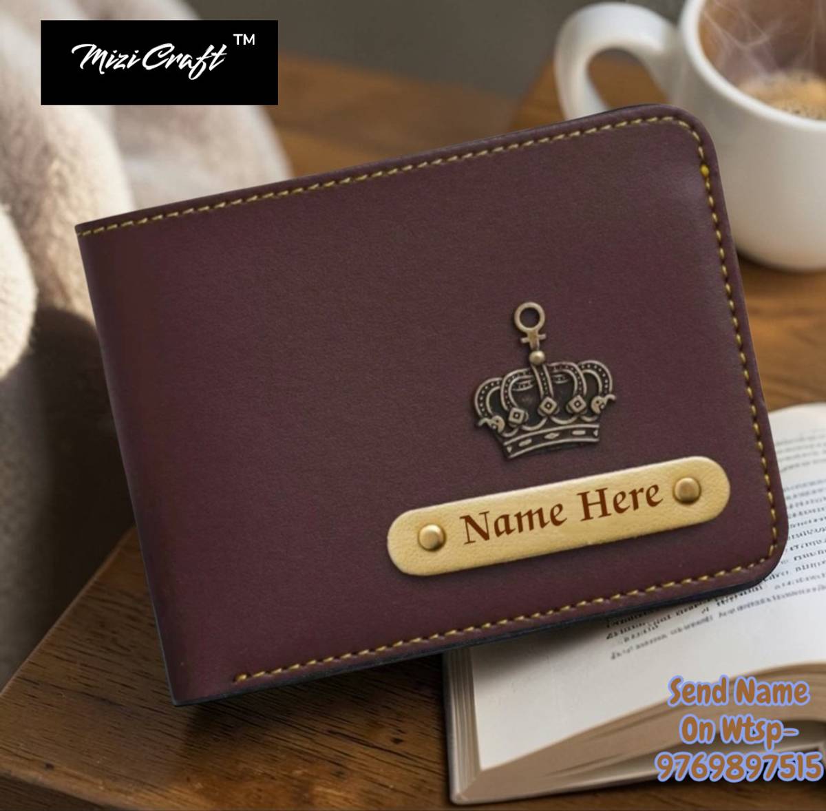 Mizi Craft Men Casual, Formal, Travel, Trendy, Evening/Party Brown Artificial Leather Wallet