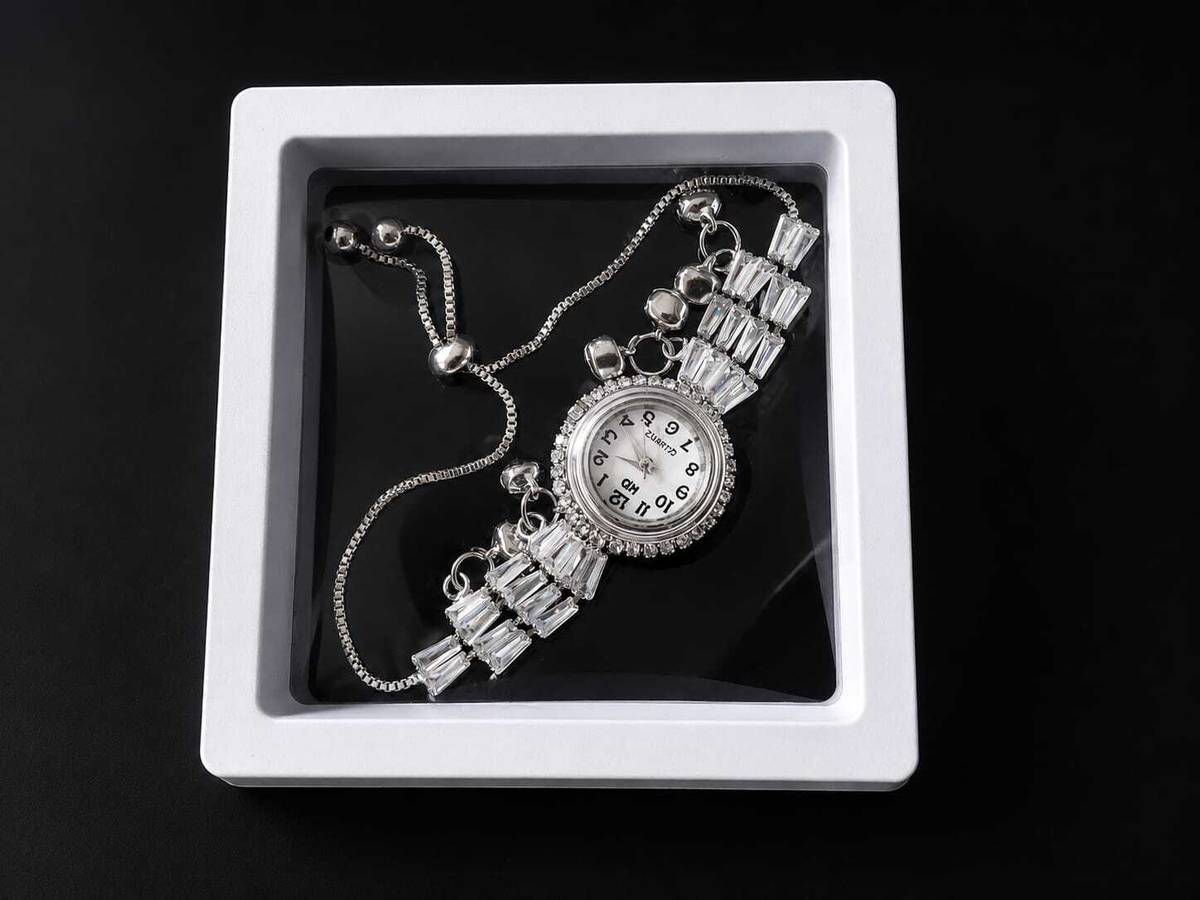 DAILY CIVIC Silver Crystal Bracelet Analog Watch Analog Watch  - For Women — photo 3