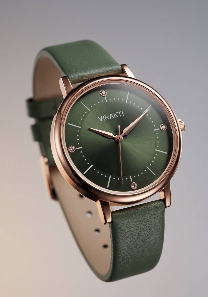 VIRAKTI Premium Rose Gold Case Soft Leather Belt Elegant Casual & Party Wear girl watch Analog Watch - For Women