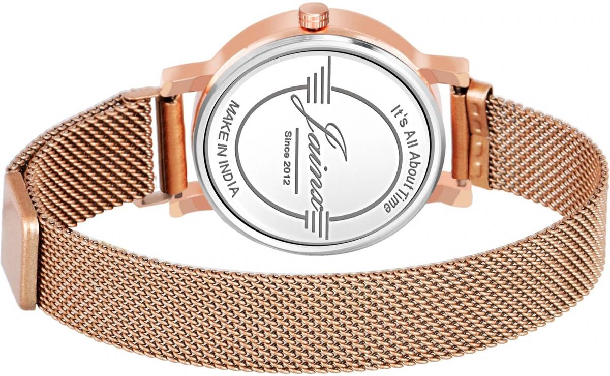 JAINX Rose Gold Mesh Magnet Chain Analog Watch  - For Women — photo 4