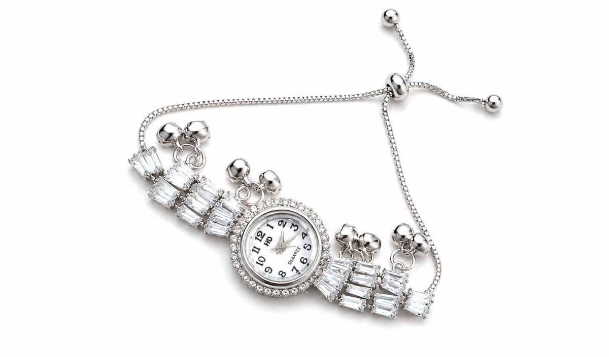 DAILY CIVIC Silver Crystal Bracelet Analog Watch Analog Watch  - For Women — photo 4