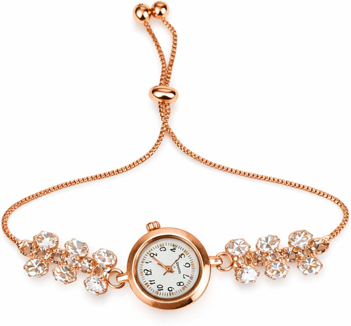 VPRA Global VG-WT-01-RG Rose Gold Bracelet Watch for Women | Crystal Studded Analog Watch - For Women