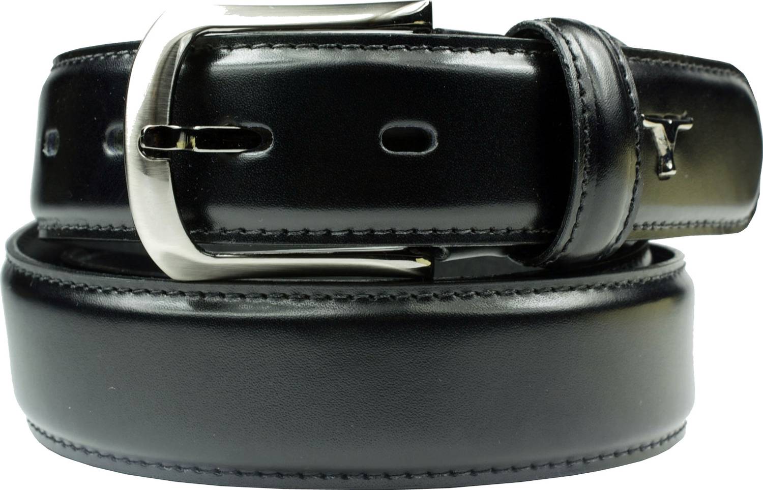 BULCHEE Men Casual Black Genuine Leather, Metal Belt
