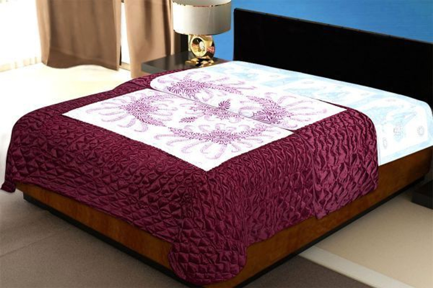 Image of Chelsi Floral Double Quilt for Mild Winter
