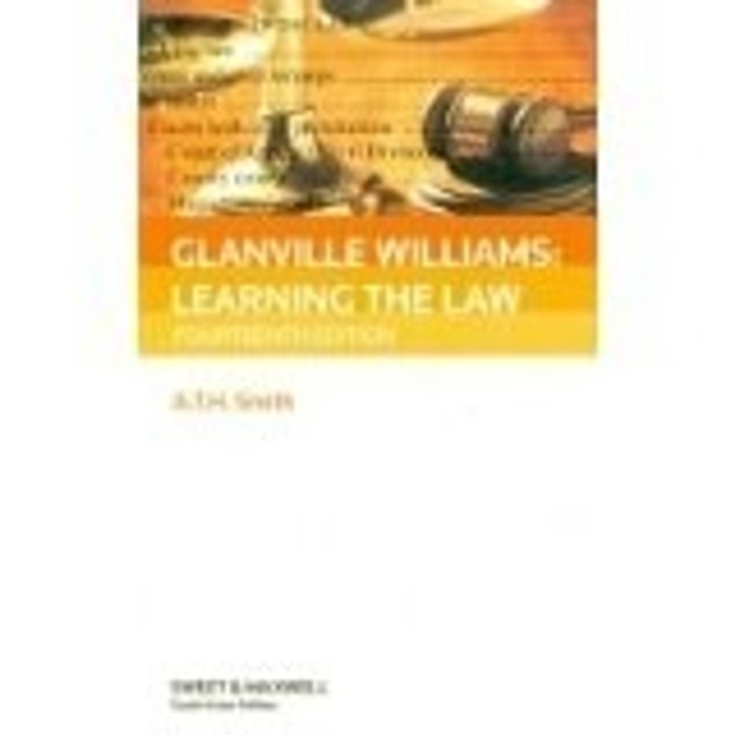 Glanville Williams: Learning the Law 14th Edition: Buy Glanville