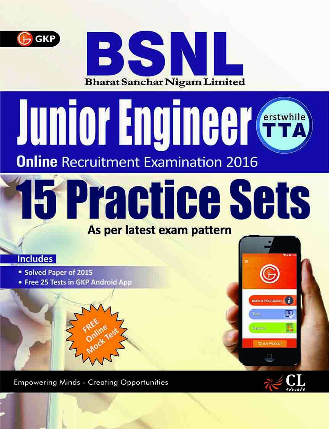 Bsnl Junior Engineering (Erstwhile TTA) 15 Practice Sets 1 Edition