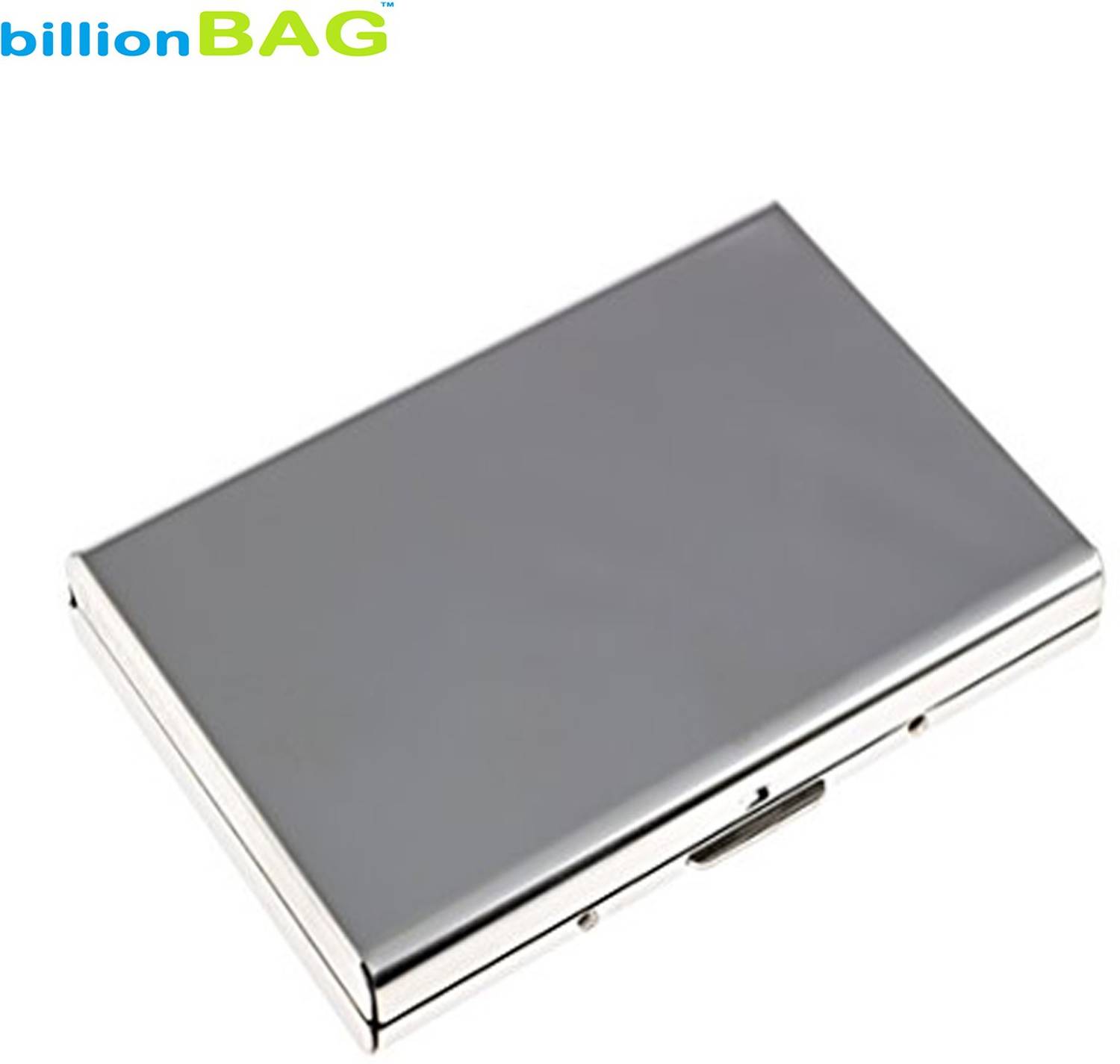 billionBAG Steel Plain Metal Silver ATM 6 Card Holder