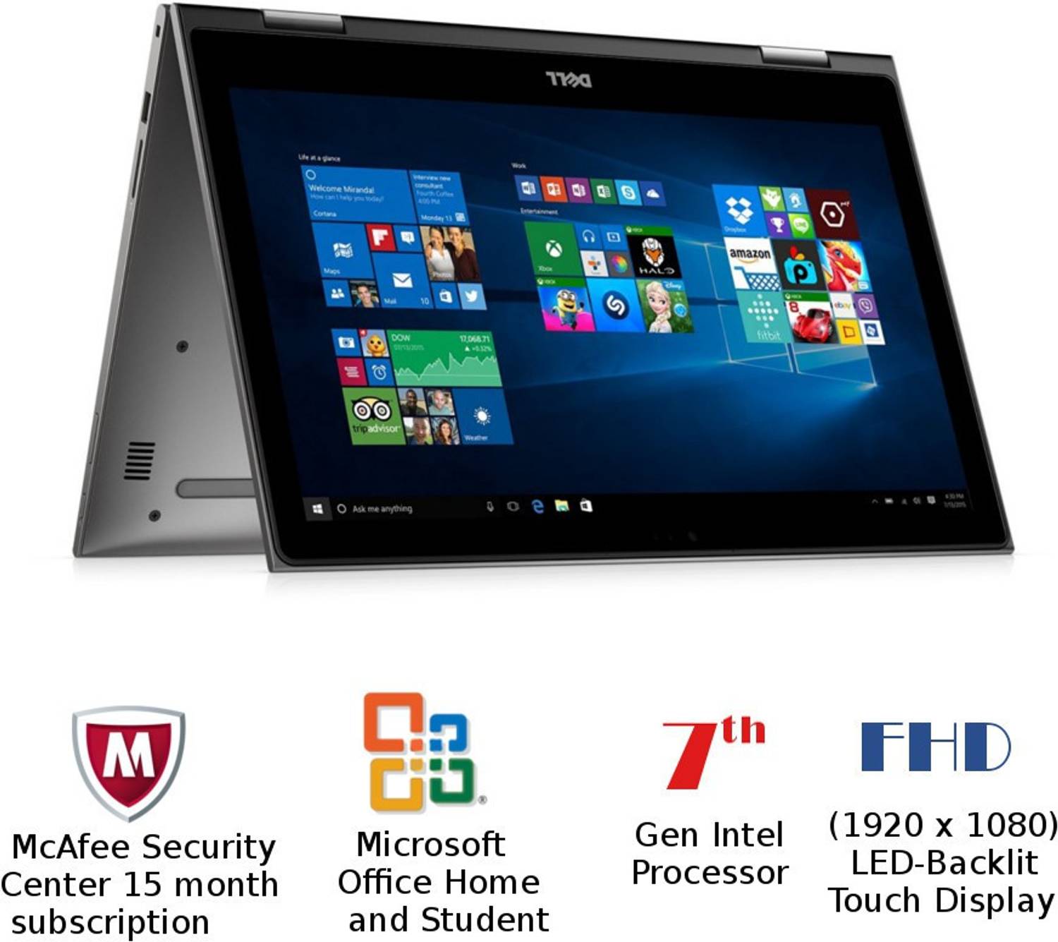 Windowsノート本体 DELL P75F inspiron7500 Corei7 8thGen DELL Inspiron 5000 Intel Core i7 7th Gen 7500U - (8 GB/1 TB HDD