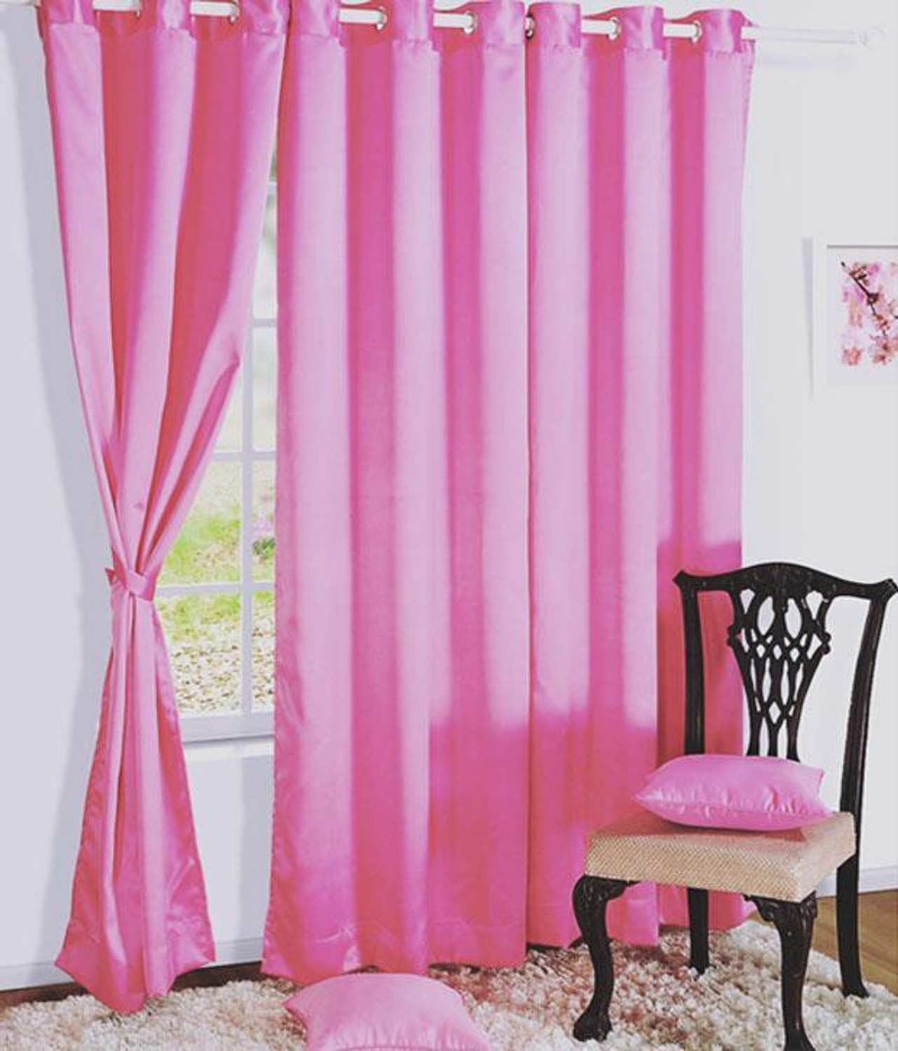 Image of Panipat Textile Hub 152.4 cm (5 ft) Window Polyester Curtain (Pack Of 2)