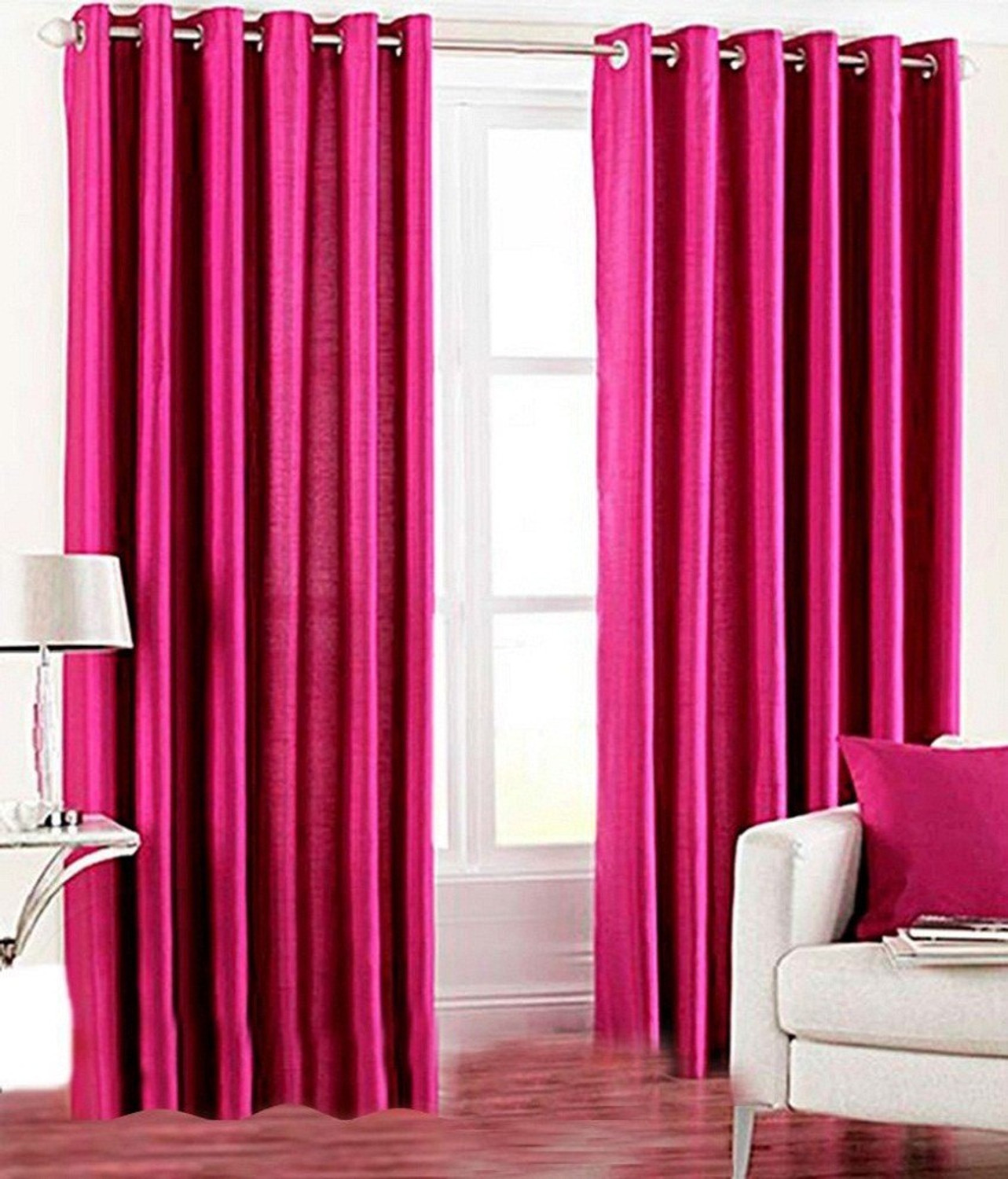 Image of Panipat Textile Hub 274 cm (9 ft) Long Door Polyester Curtain (Pack Of 2)