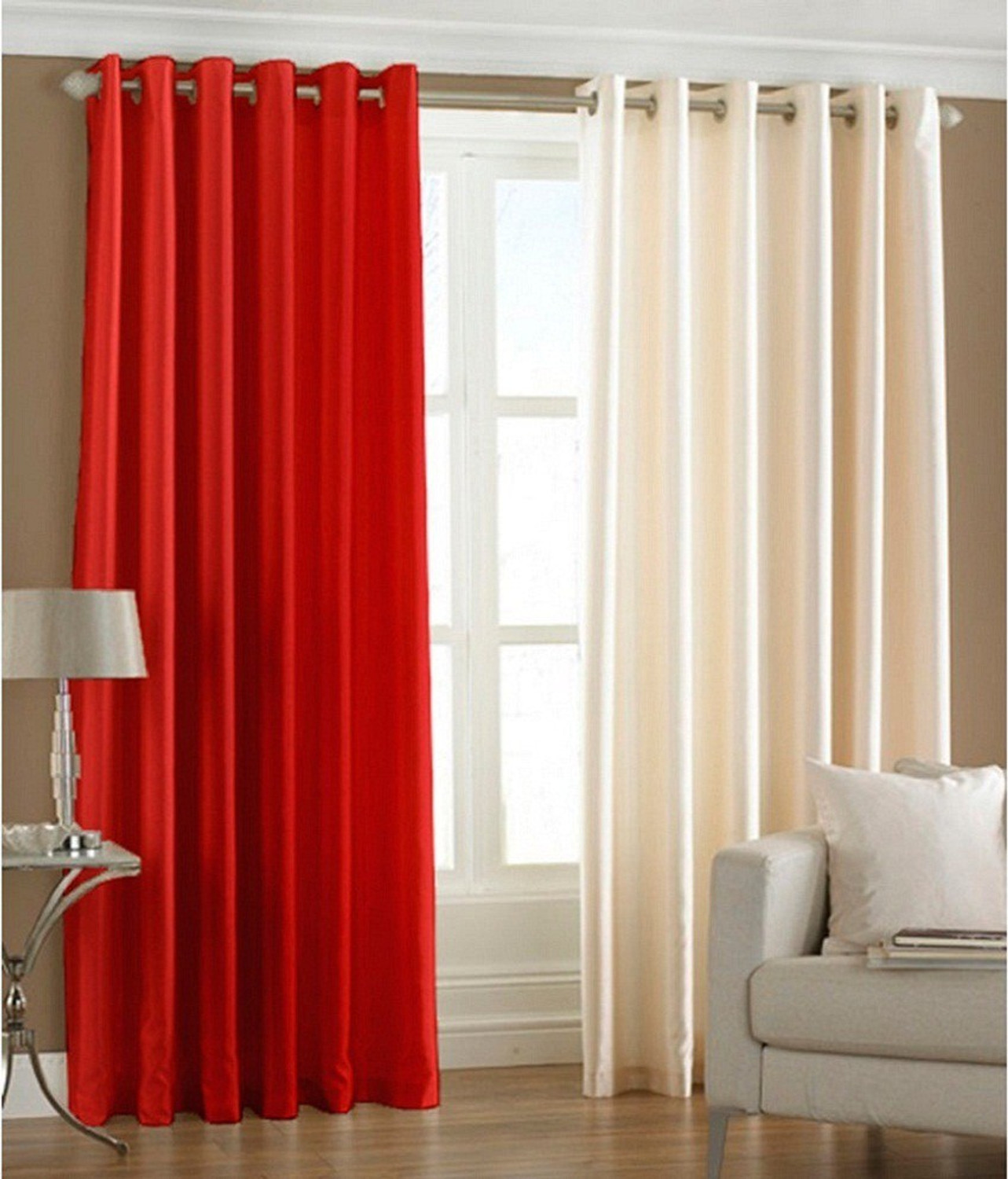 Image of Panipat Textile Hub 274 cm (9 ft) Long Door Polyester Curtain (Pack Of 2)