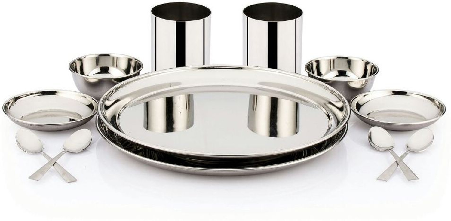 Image of Pigeon Pack of 12 Steel Lunch Sparkle Dinner Set